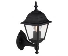 Brilliant Newport Außenwandleuchte, stehend, 1x E27 max. 53 W, Metall/Glas, schwarz 44281/06