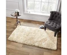 Sienna Shaggy Teppich 5 cm Flor Creme 120 x 170 cm Elfenbein 120 x 170 cm