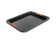 Le Creuset Antihaft Backblech Biskuitrolle, Rechteckig, 33 cm, PFOA-frei, Sauerteigbeständig, Aus Karbonstahl gefertigt, Anthrazit/Orange