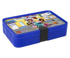 LEGO Friends Sortierbox, Aufbewahrungsbox/-kasten mit Fächern, durchsichtig rot