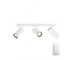 Philips Hue LED 3-er Buratto Spot inkl. Dimmschalter, dimmbar, alle Weißschattierungen, steuerbar via App, weiß, kompatibel mit Amazon Alexa (Echo, Echo Dot)