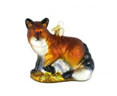 Old World Christbaumschmuck: Roter Fuchs aus Glas, geblasen