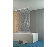 ECO-DuR 4024879002299 Kassetten Duschrollo 134 cm weiß - Ocean blau weiß