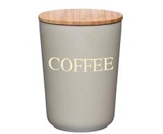 Kitchen Craft Natural Elements Luftdichte Kaffeedose aus Bambusfaser, 10,5 x 14,5 cm (4 x 5,5 Zoll) - Grau, 10.5 x 10.5 x 14.3 cm