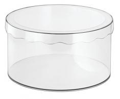 InterDesign Clarity Aufbewahrungsbox mit Deckel, mittelgroÃe Schachtel aus Kunststoff für Schals, Hüte und andere Accessoires, durchsichtig
