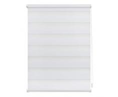 Lichtblick Doppelrollo Haftfix, 45 x 150 cm (B x L) in Weiß, ohne Bohren, moderner Sicht-, Blend- und Sonnenschutz, Duo Rollo, lichtdurchlässig & Blickdicht