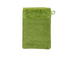 möve Bamboo Luxe Waschhandschuh 15 x 20 cm aus 60% Baumwolle / 40% Viskose aus Bambus-Zellstoff, peridot