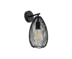 EGLO Wandlampe Clevedon, 1 flammige moderne Wandleuchte, Material: Stahl, Farbe: Schwarz, Fassung: E27
