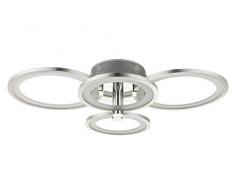 WOFI A Deckenleuchte Metall 9 W Integriert, Nickel matt/Chrom 9815.04.54.0000