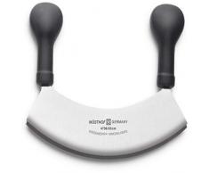 WÜSTHOF Wiegemesser 23 cm breit (4736), Griffe aus schwarzem Kunststoff, rostfrei, Kräutermesser