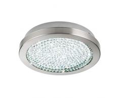 EGLO Deckenleuchte, Stahl, Integriert, Nickel-matt, 28 x 28 x 5.5 cm