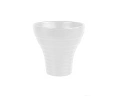 ASA Vase, Keramik, weiß, 18x8.5x18 cm