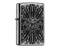 Zippo 2.005.051 Feuerzeug Cyber Devil Collection Spring 2016, gebÃ¼rstet Chrom