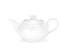 Portmeirion Home & Gifts Teekanne, Porzellan, weiß, 13.2 x 22 x 10.5 cm