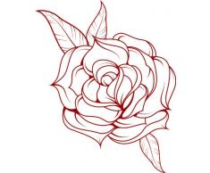 INDIGOS 4051095058458 Wandtattoo w623 Blümen Wandaufkleber in 3 Größen, 120 x 66 cm, braun