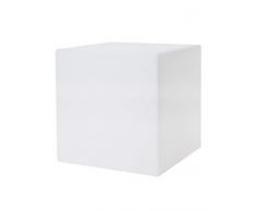 8 seasons design | Dekowürfel beleuchtet Shining Cube (E27, 43 cm groß, Indoor & Outdoor, UV-, regen- und frostfest, Gartenleuchte, Lichtwürfel, Würfelhocker, Deko Gartenparty) weiß