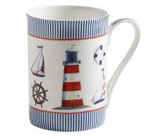 Maxwell & Williams S88003 Nautical Becher, Kaffeebecher, Tasse, Yachten, in Geschenkbox, Porzellan