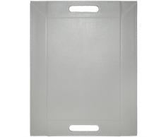 FREEFORM DUO - 2in1 wendbares Tablett & Tischset, grau/schwarz, Kunstleder, Maße: 45 x 35 cm
