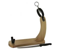 Bistro kd3168 Halterung Schinken mit Messer Holz braun 38 x 14,2 x 39 cm