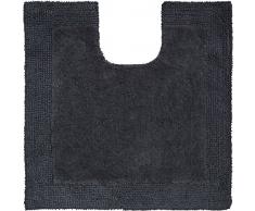 Grund organisch & beidseitig verwendbar Badteppich 100% Bio-Baumwolle, ultra soft, ÖKO-TEX-zertifiziert, 5 Jahre Garantie, LUXOR, WC-Vorlage m.A. 60x60 cm, anthrazit