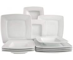 CreaTable 12208, Serie Victoria weiß, Geschirrset Tafelservice 12 teilig