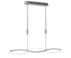 Fischer & Honsel Freya Pendelleuchte, mattnickel/weiß