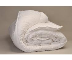 ESPRITZEN Bettbezug Mikrofaser Soft Touch warm und komfortabel – Größe: 260 x 240 cm – Weiß