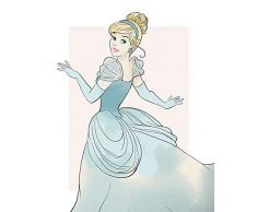 Disney Wandbild von Komar | Cinderella Beauty | Kinderzimmer, Babyzimmer, Dekoration, Kunstdruck | Größe 40x50cm (Breite x Höhe) | ohne Rahmen | WB014-40x50
