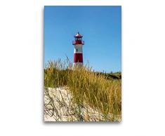 Premium Textil-Leinwand 50 x 75 cm Hoch-Format Leuchtturm | Wandbild, HD-Bild auf Keilrahmen, Fertigbild auf hochwertigem Vlies, Leinwanddruck von Andrea Dreegmeyer