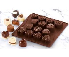 Dr. Oetker Silikon-Schokoladenform Süße Herzen Silikon Eiswürfelform, Silikonform Pralinen, Schokoladenform Herz, Menge: 1 Stück