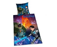 Herding Trolljäger Bettwäsche-Set, Wendemotiv, Bettbezug 135 x 200cm, Kopfkissenbezug 80 x 80cm, Baumwolle/Renforcé