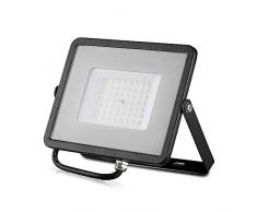 V-TAC VT-20 LED Strahler 20W, IP65 6400K Weiß 1600 Lumen, Die Cast Aluminium, 20 W, Schwarzes Gehäuse