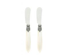 Murano Buttermesser, 2,5 mm, 2 Stück elfenbeinfarben