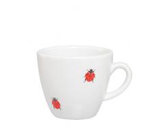 Feinkost Käfer Geschirr, Porzellan, Weiß/rot, 8 x 6 x 6 cm, 6-Einheiten