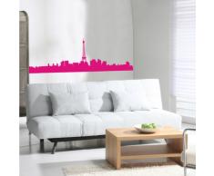 INDIGOS 4052166103299 Wandtattoo w519 Skyline Paris Wandaufkleber 96 x 31 cm, rosa