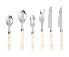 Premier Housewares Premier Cafe Besteck-Set, Creme, 36-teilig, Edelstahl, rot, 34x28x6