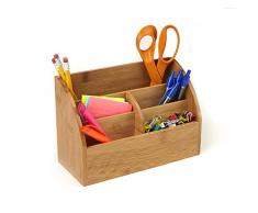 Mind Reader Bambus Schreibtisch Organizer, braun