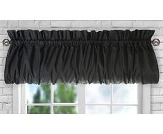 Ellis Vorhang Stacey Ballon Querbehang, schwarz, Balloon Valance