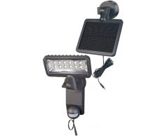 Brennenstuhl LED-Strahler Premium SOL SH / LED-Leuchte für außen mit Bewegungsmelder (IP44, inkl. Solar-Panel und Akku, 12 x 0,5 W) Farbe: anthrazit