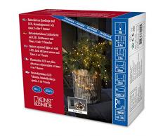 Konstsmide 3741-100 LED Globelichterkette mit runden Dioden / für Außen (IP44) / Batteriebetrieben: 4xAA 1.5V (exkl.) / mit Lichtsensor, 6h und 9h Timer und Schalter / 80 warm weißen Dioden / schwarzes Kabel