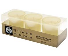 Eliana Home 443008 Duftkerzen, Vanille, 3 Stück