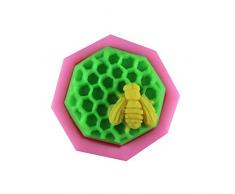 6,3 cm YW Silikonform Biene Honigwabe Craft Art Silikon Seife Form, gebäckdekoration