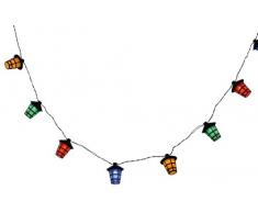 Naeve Leuchten LED Lichterkette Laterne mit 20 Lichtern inklusive Multi-Color-LEDs, Länge 3.80 m, Zuleitung 5 m, bunt 5115261