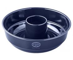 Dr. Oetker Frankfurter Kranz, Ø 26 cm, Kranzform mit Quarz-Emaille-Versiegelung, Backform der Serie Back- Liebe Emaille, Menge: 1 Stück, Farbe: blau