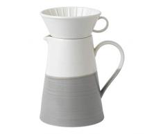Royal Doulton Coffee Studio 40032917 Latte Tasse und Untertasse 440 ml, Grau, Porzellan, multi