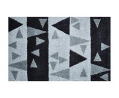 LifeStyle-Mat Designer Fussmatte Haustür – Fussmatten rutschfest und waschbar – Schmutzfangmatte/Fussabstreifer – SCHWARZ 50x75cm