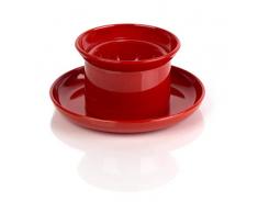 Kimmel Eierbecher mit Teller 2 er Set, Kunststoff, Rot