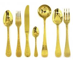 Mepra Casablanca Oro 51 Besteckset - Metallic Geschirr, spülmaschinenfest