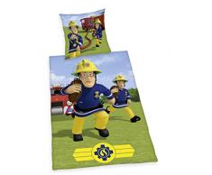 Herding FEUERWEHRMANN SAM Bettwäsche-Set, 100% Baumwolle, mehrfarbig, One Size