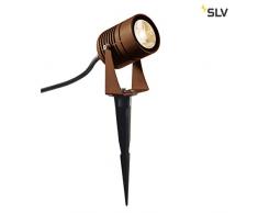 SLV Spießleuchte LED SPIKE, Garten-Strahler inkl. Premium LED, Außenlampe, Beleuchtung von Garten, Terrasse, Pflanzen, Wegen, Teich, LED Strahler, Außenleuchte, IP55, 1,5 m Kabel, Aluminium/Glas/Stahl